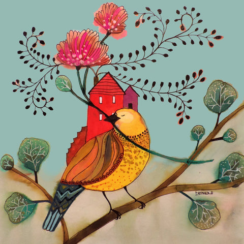 Golden Bird Red House