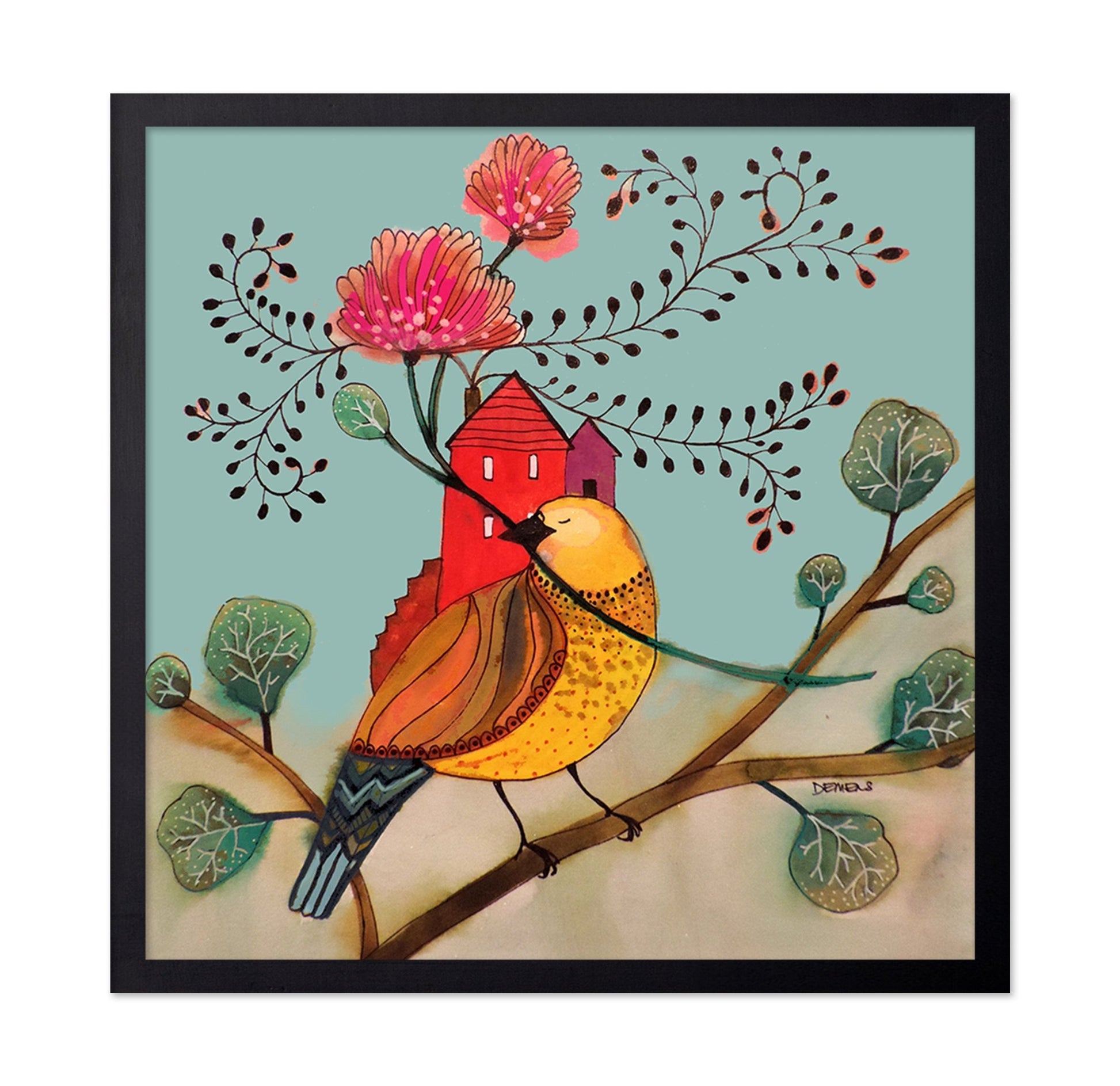 Golden Bird Red House