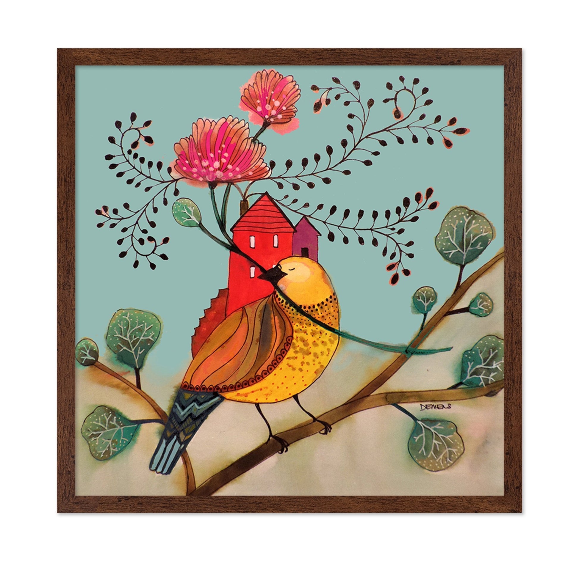 Golden Bird Red House