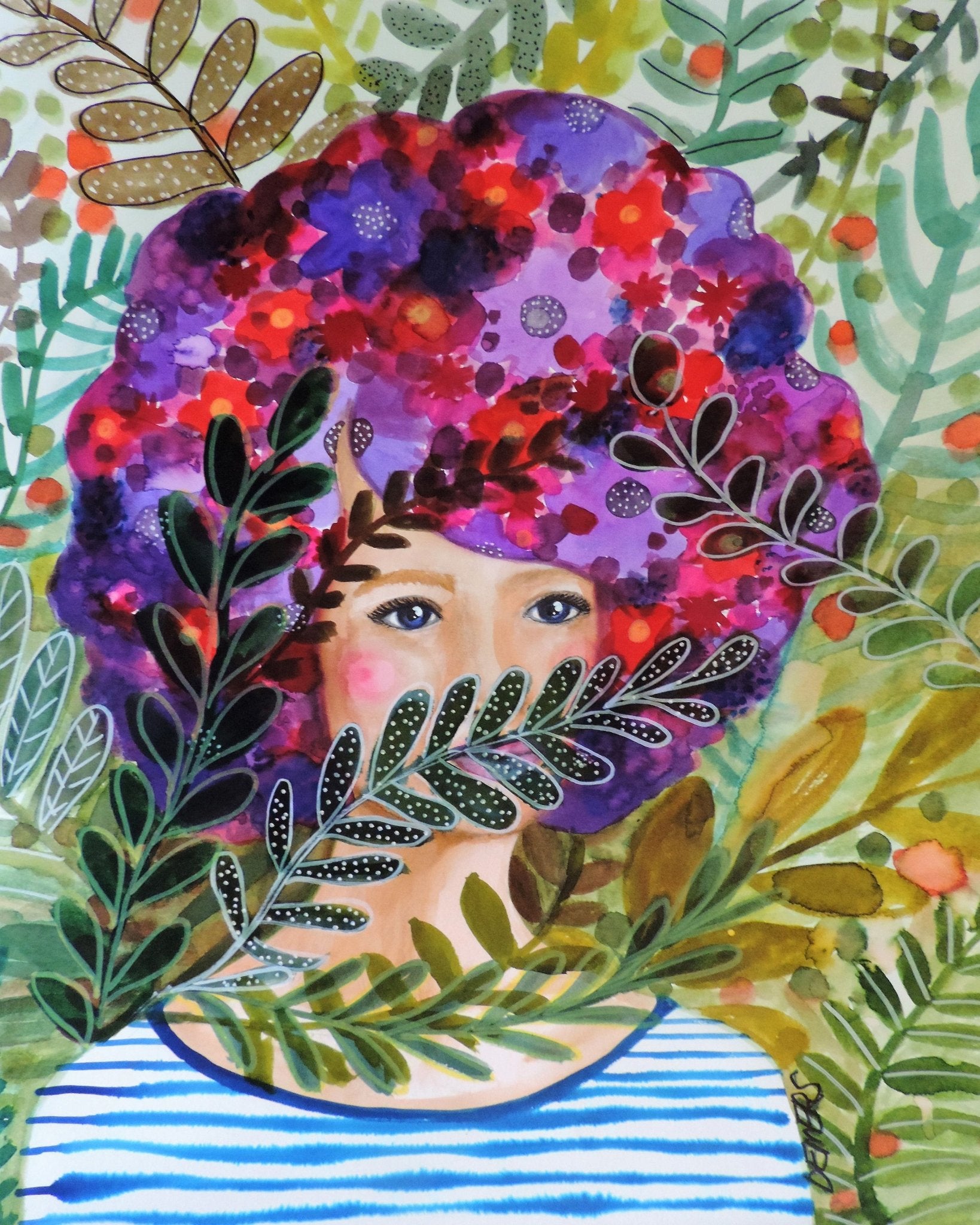 Floral Hidden Face