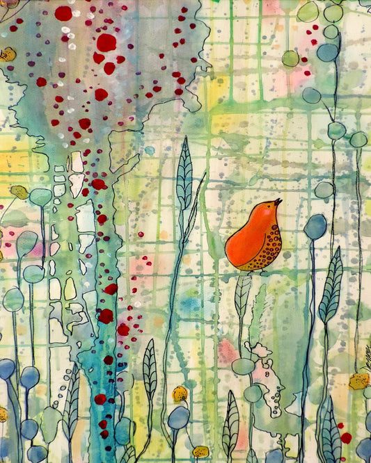 Orange Bird Grid