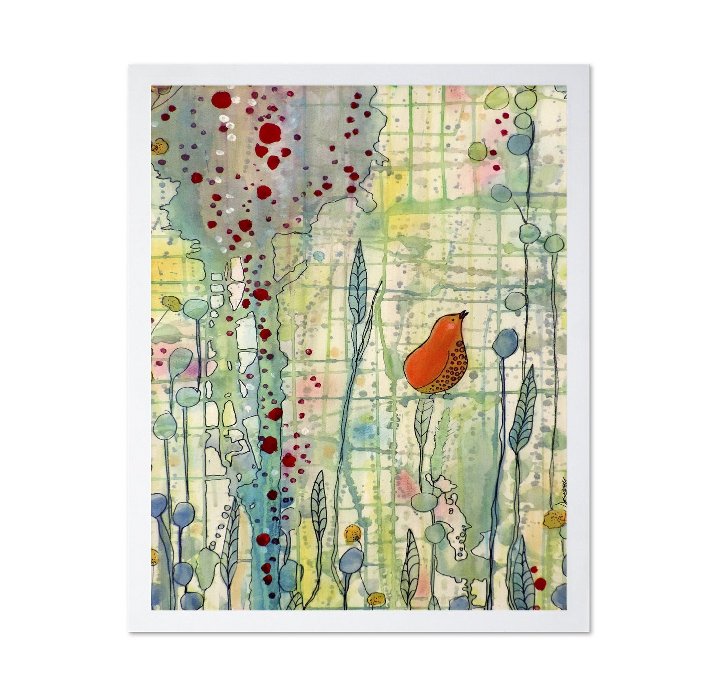 Orange Bird Grid