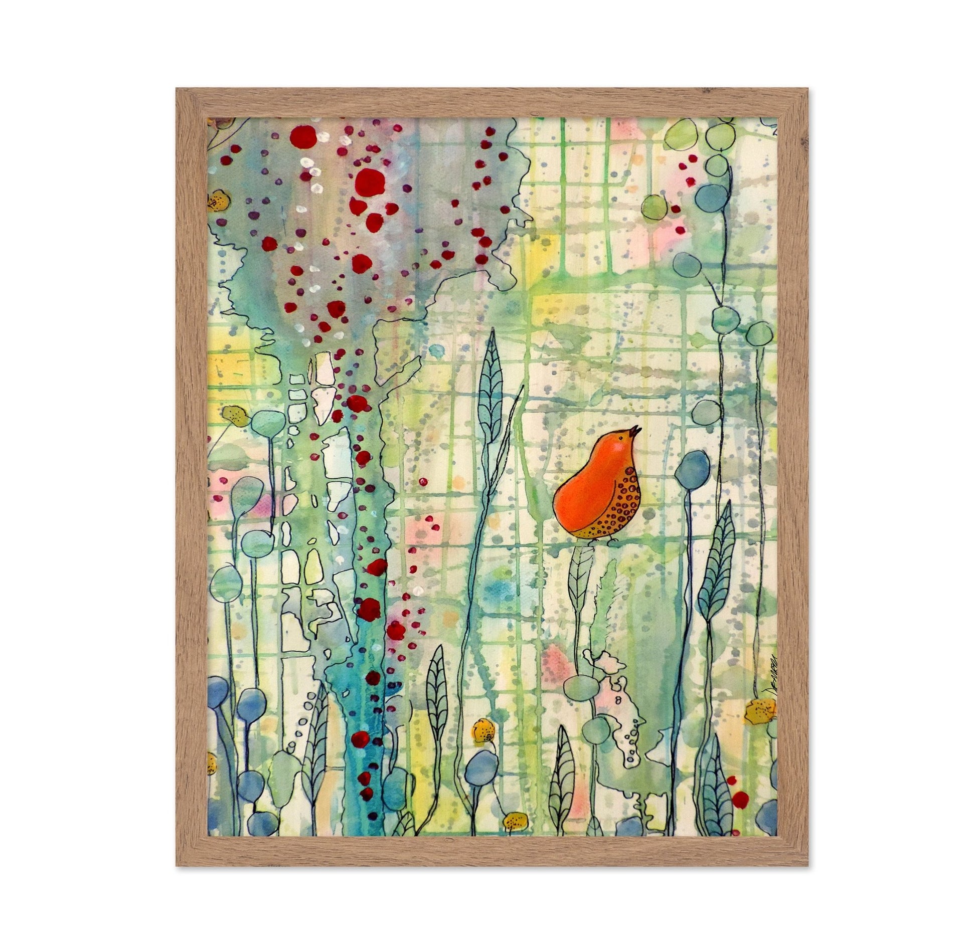 Orange Bird Grid