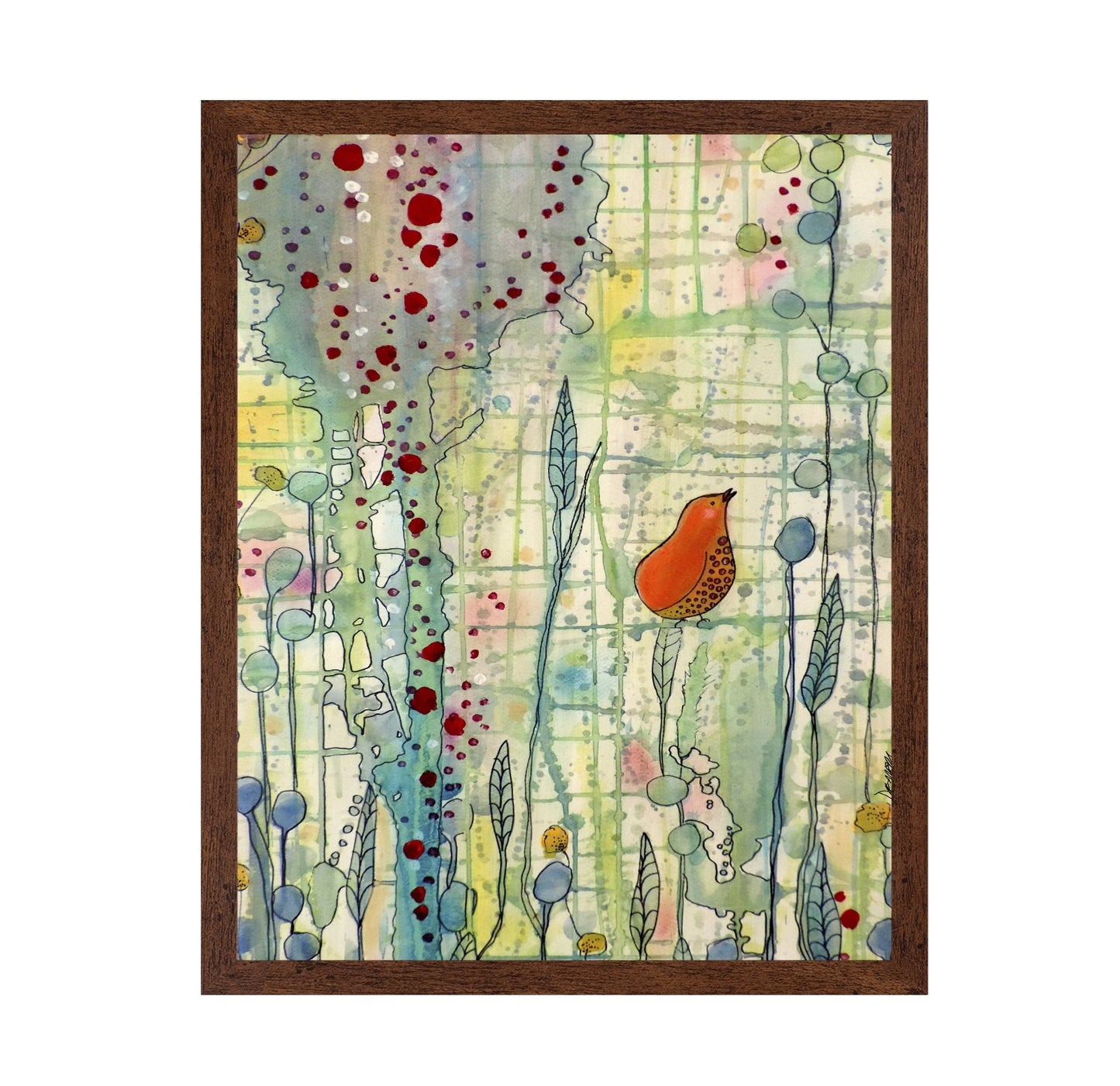 Orange Bird Grid