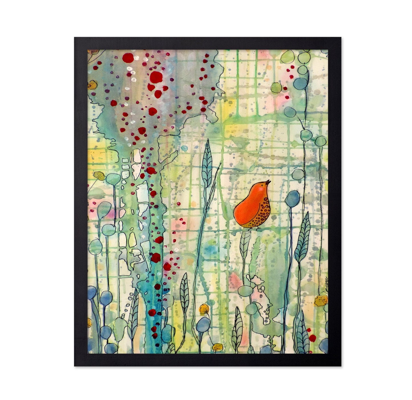 Orange Bird Grid