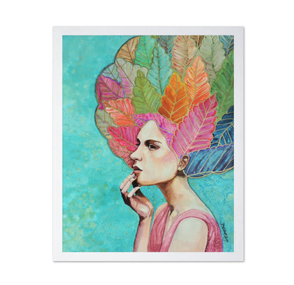 Leaf Hair Woman Portrait