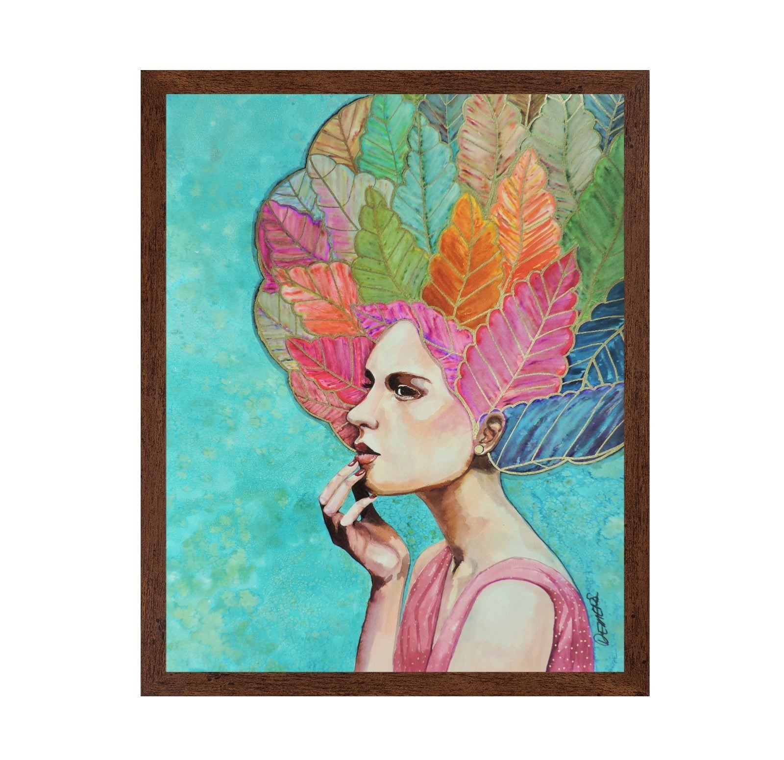 Leaf Hair Woman Portrait