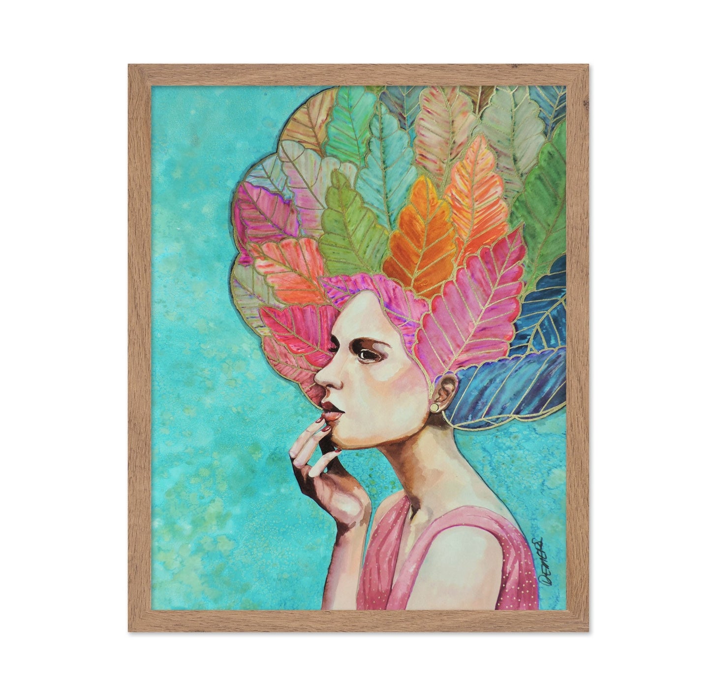 Leaf Hair Woman Portrait