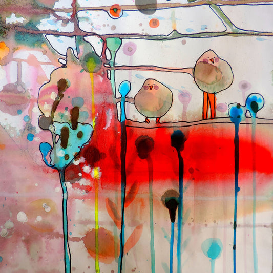 Tiny Birds On Wire