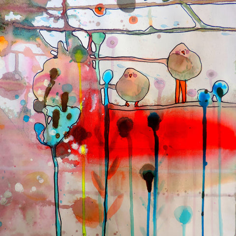 Tiny Birds On Wire