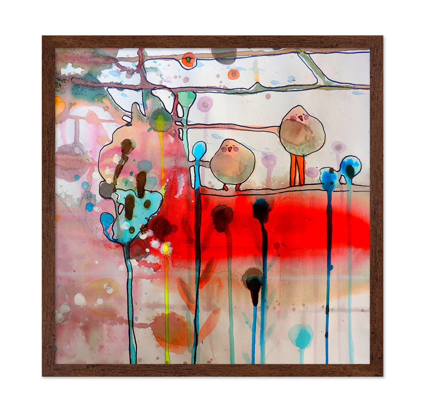 Tiny Birds On Wire