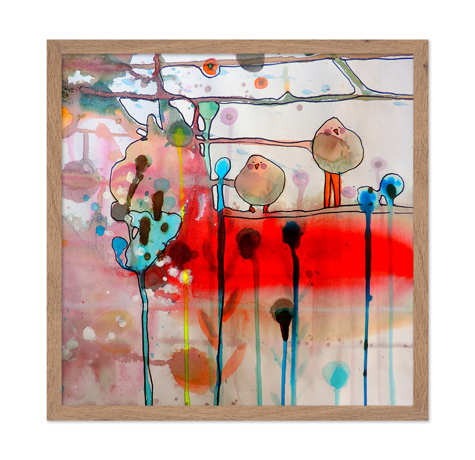 Tiny Birds On Wire