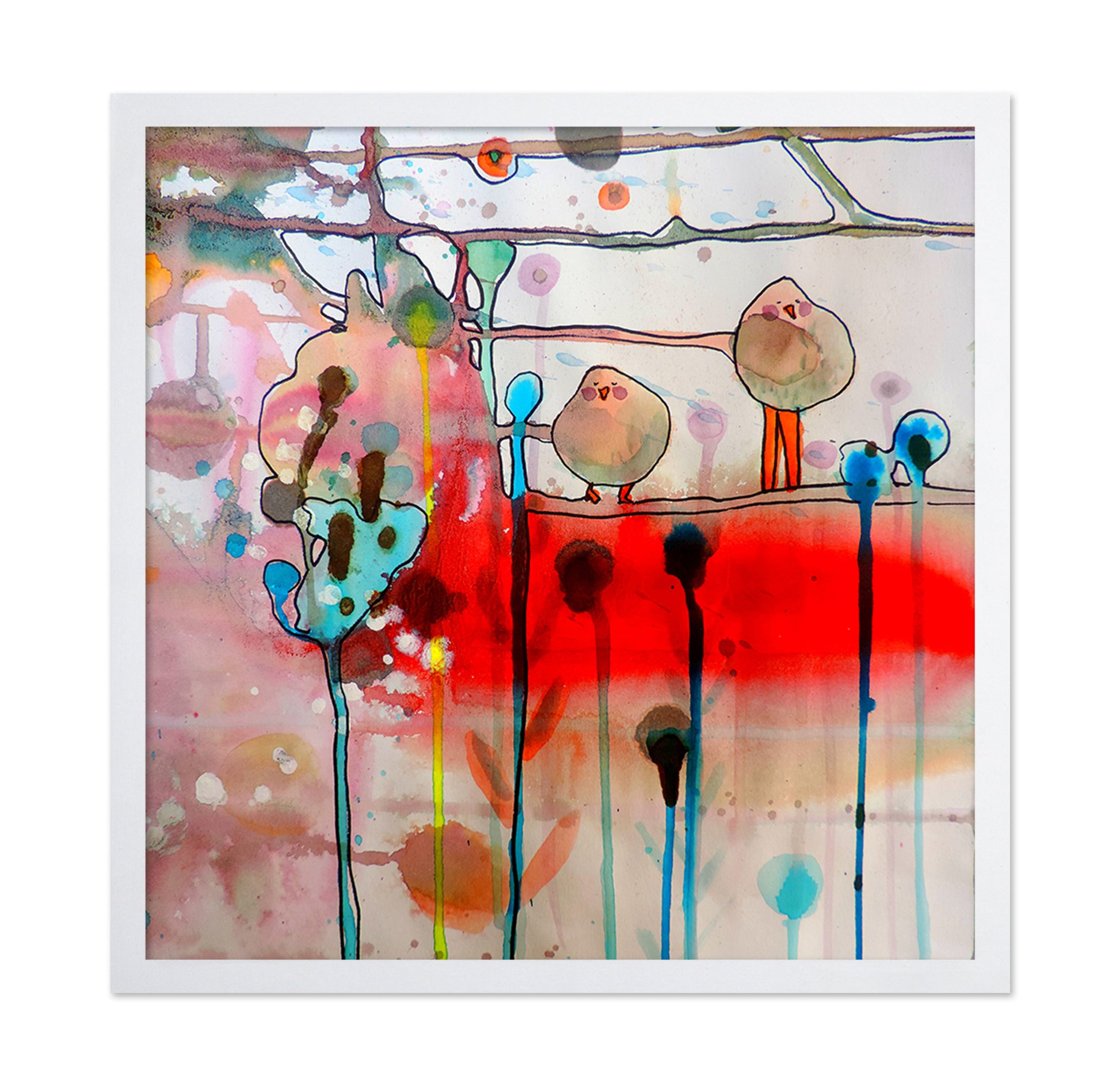 Tiny Birds On Wire