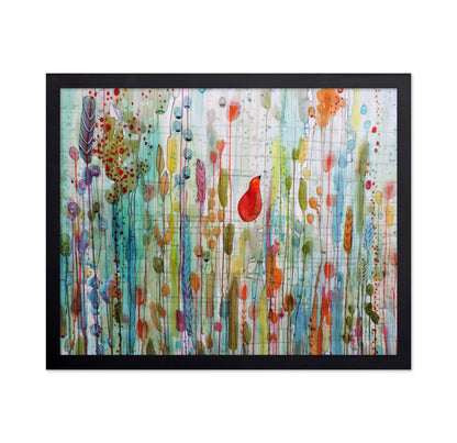 Red Bird Abstract Garden