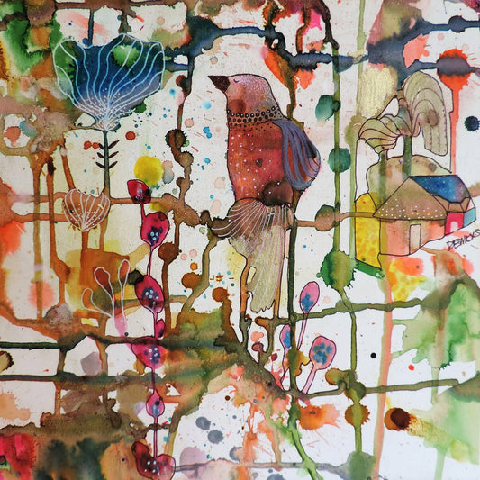 Rust Bird Abstract