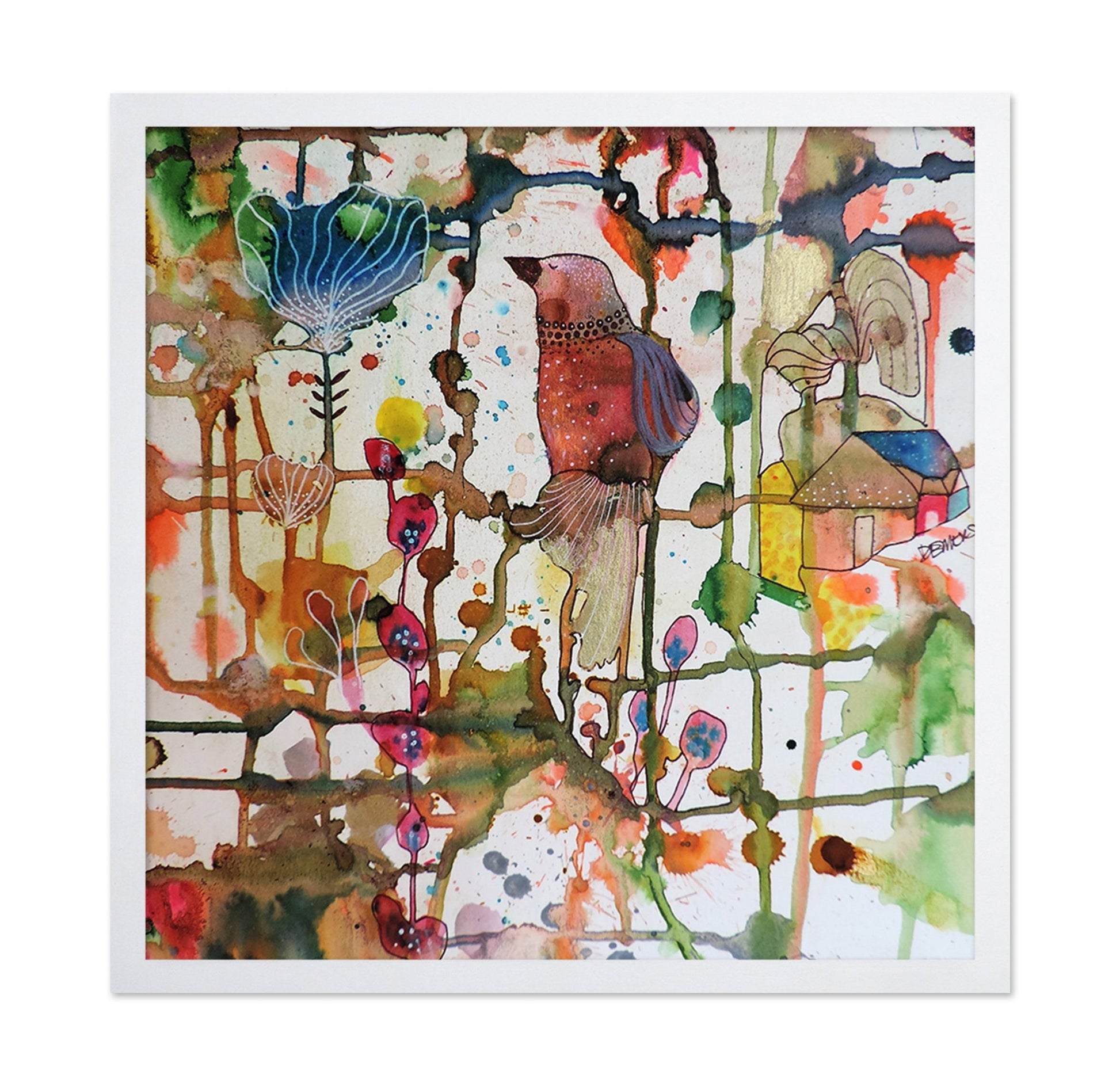 Rust Bird Abstract