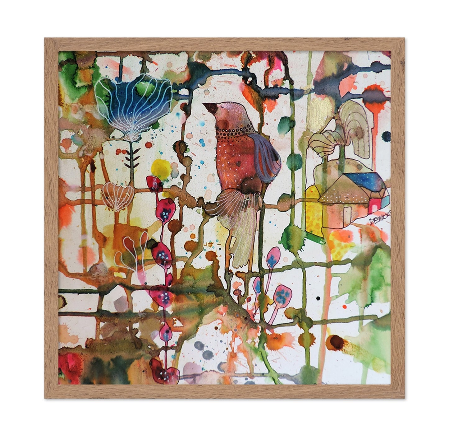 Rust Bird Abstract