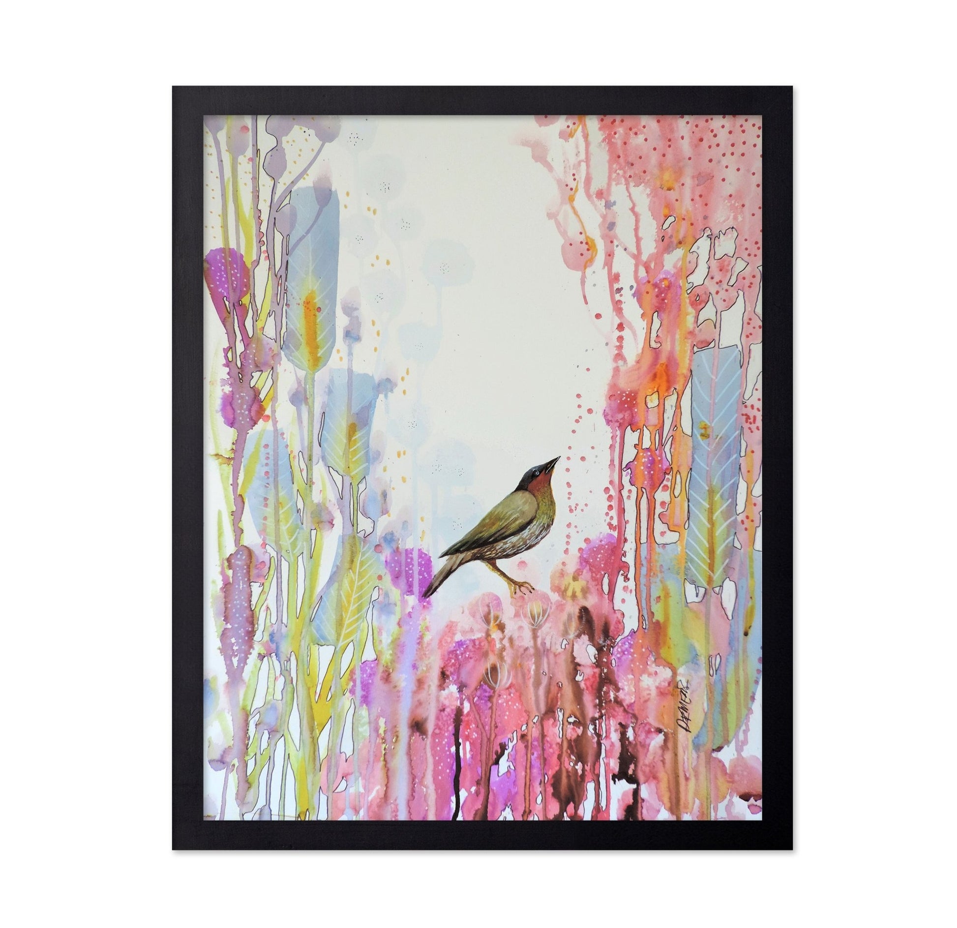 Bird In Pastel Garden
