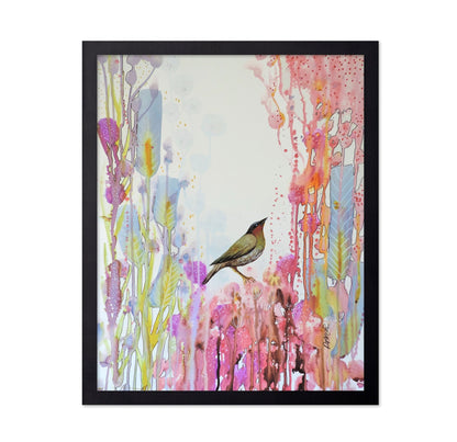 Bird In Pastel Garden