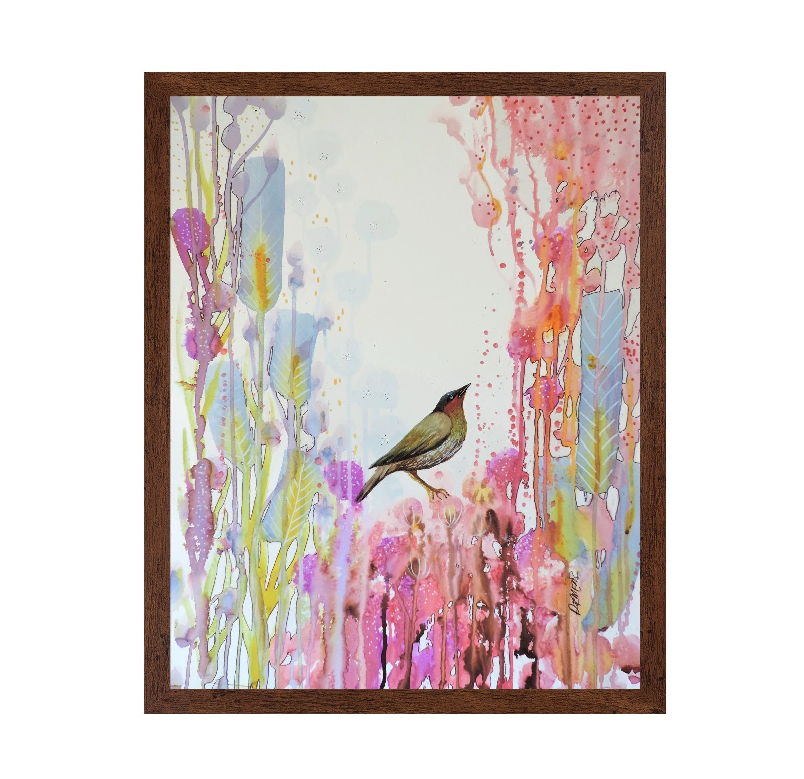 Bird In Pastel Garden