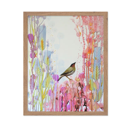 Bird In Pastel Garden