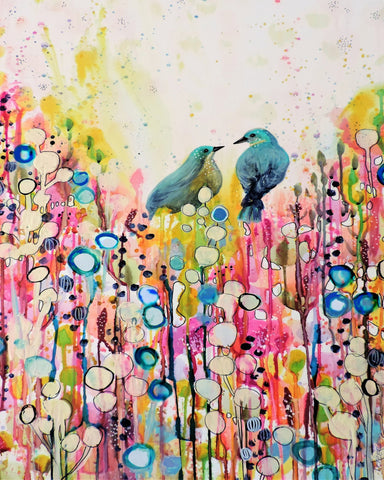 Blue Birds In Bloom No2