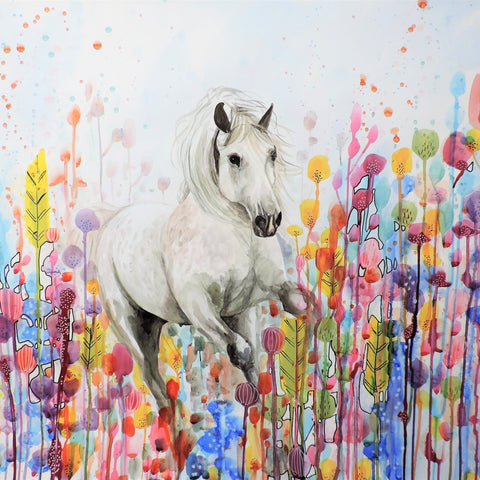 White Horse In Bloom