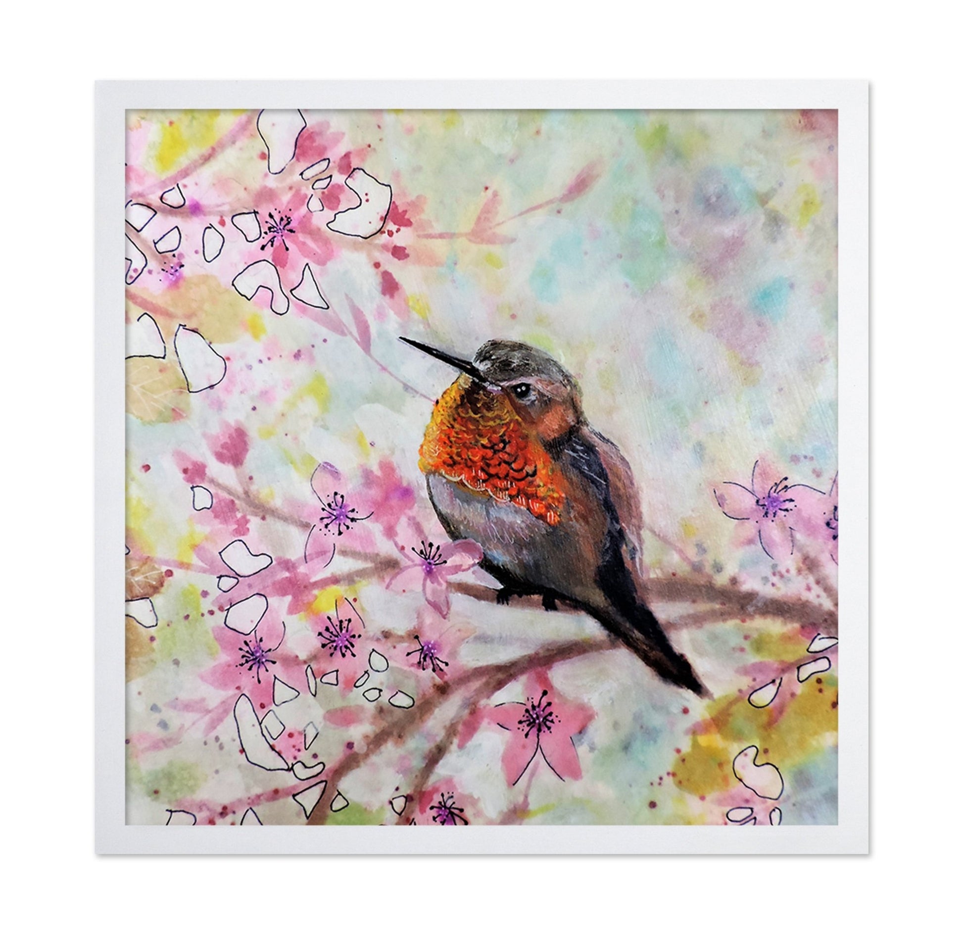 Cherry Blossom Hummingbird