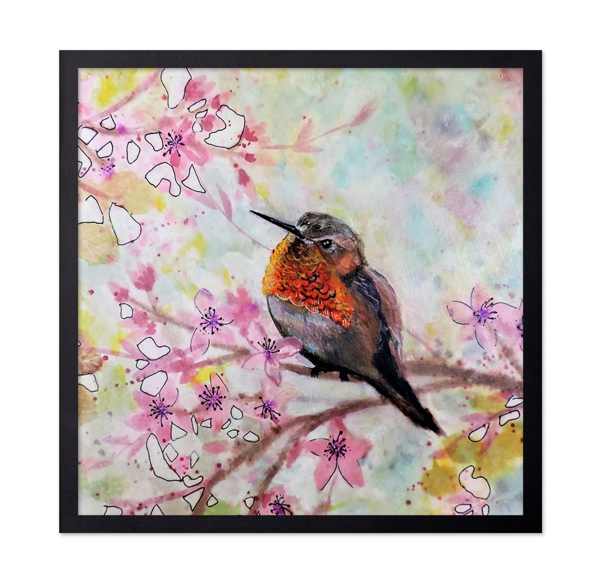 Cherry Blossom Hummingbird