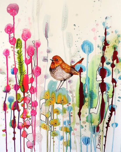Robin In Color Garden