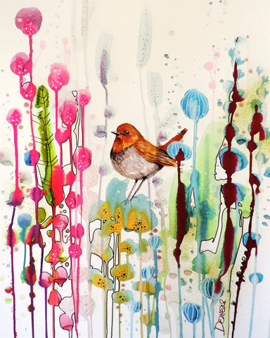 Robin In Color Garden