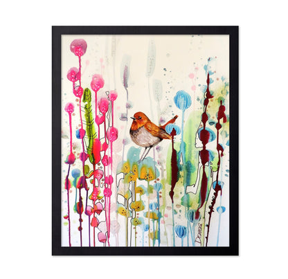 Robin In Color Garden