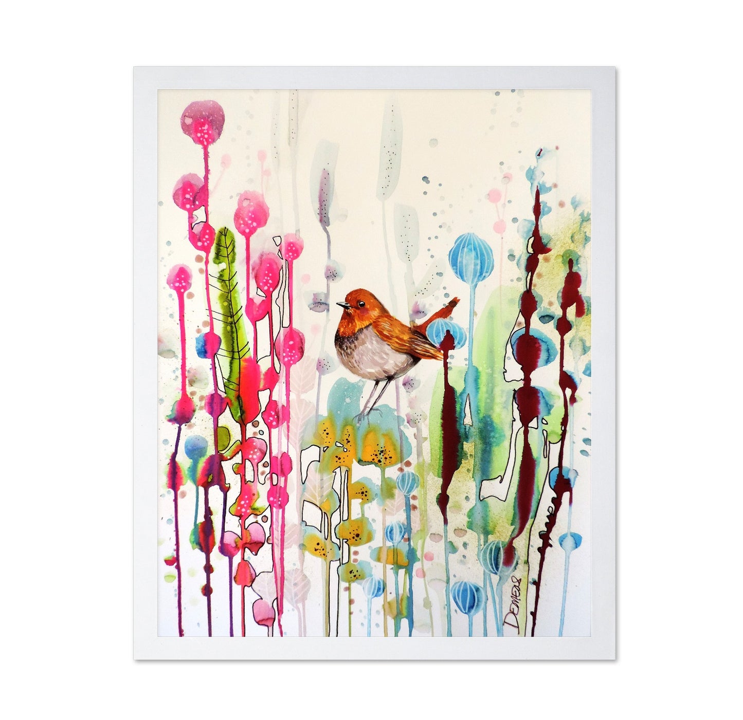 Robin In Color Garden