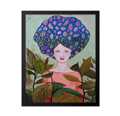Blue Pattern Hair Portrait