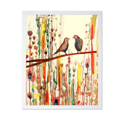 Quiet Birds On Branch
