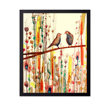 Quiet Birds On Branch