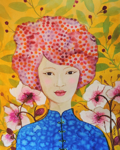 Floral Portrait Woman No3