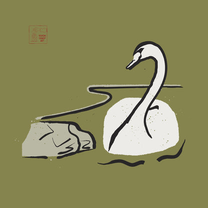 Swan Line Drawing