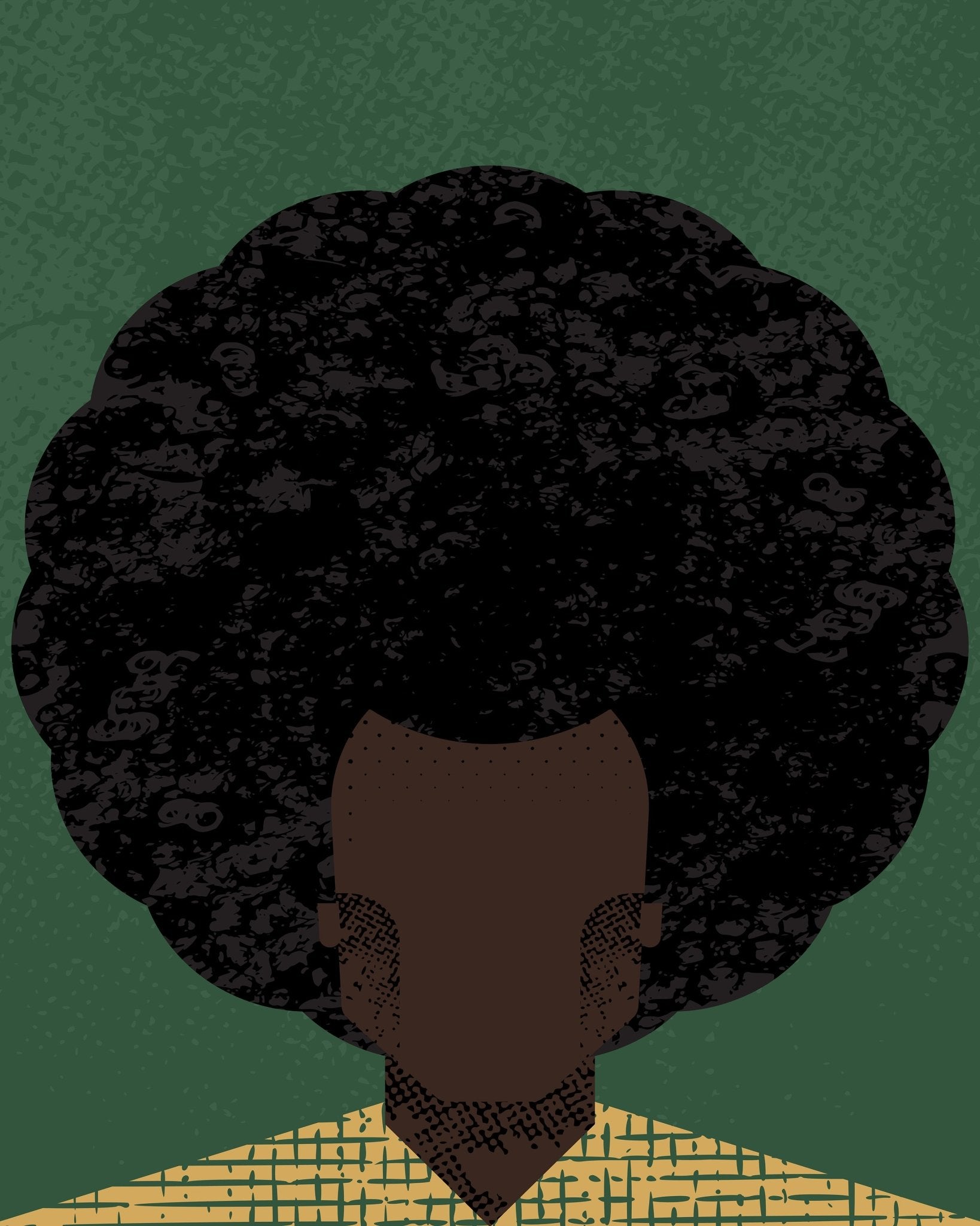 Afro Portrait Silhouette