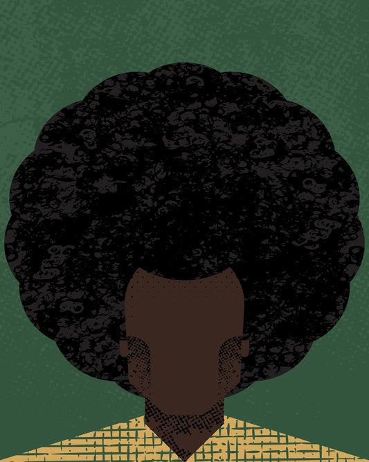Afro Portrait Silhouette