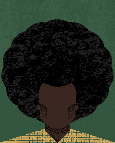 Afro Portrait Silhouette