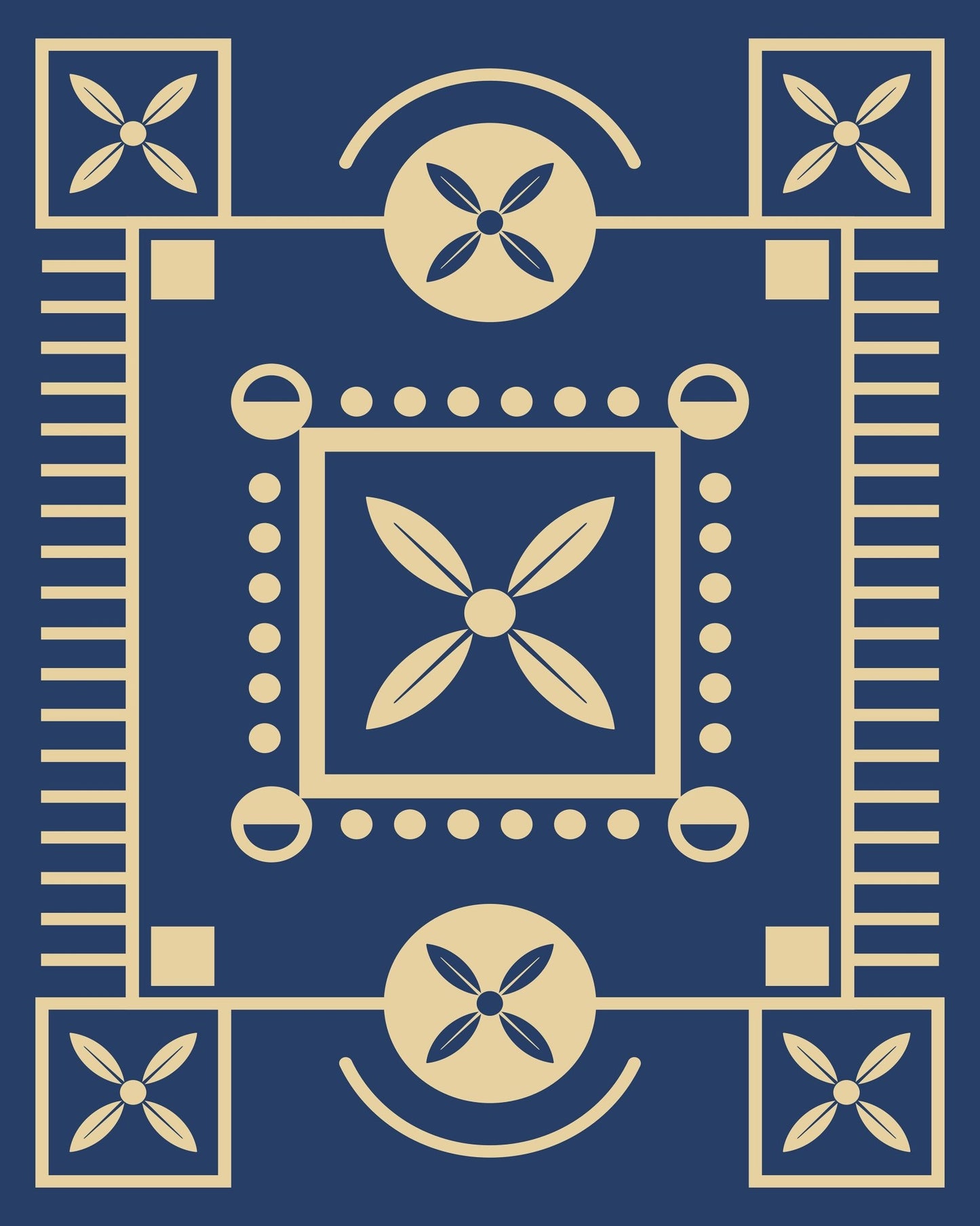 Blue Geometric Pattern