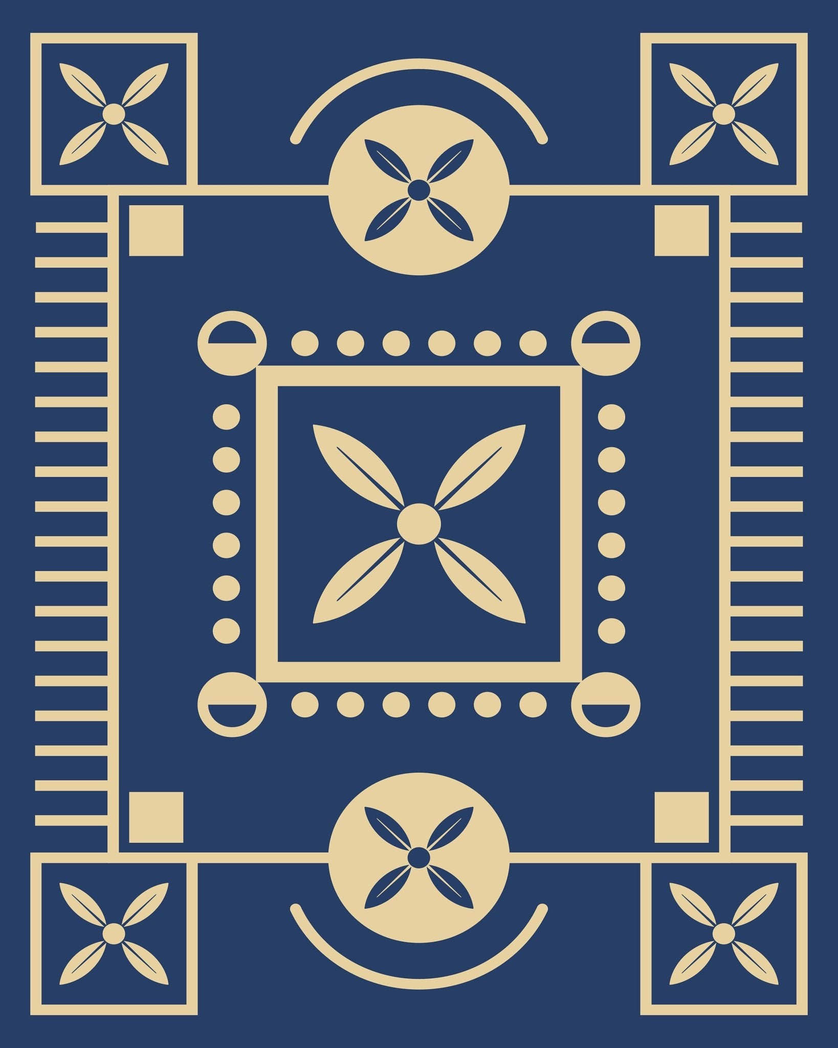 Blue Geometric Pattern