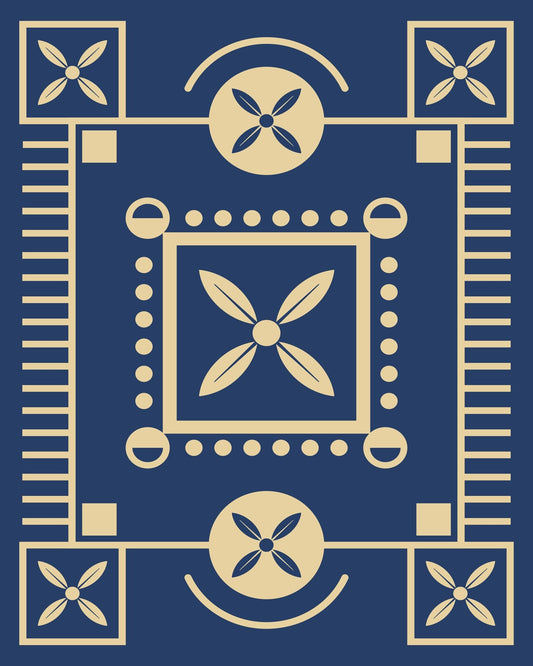 Blue Geometric Pattern