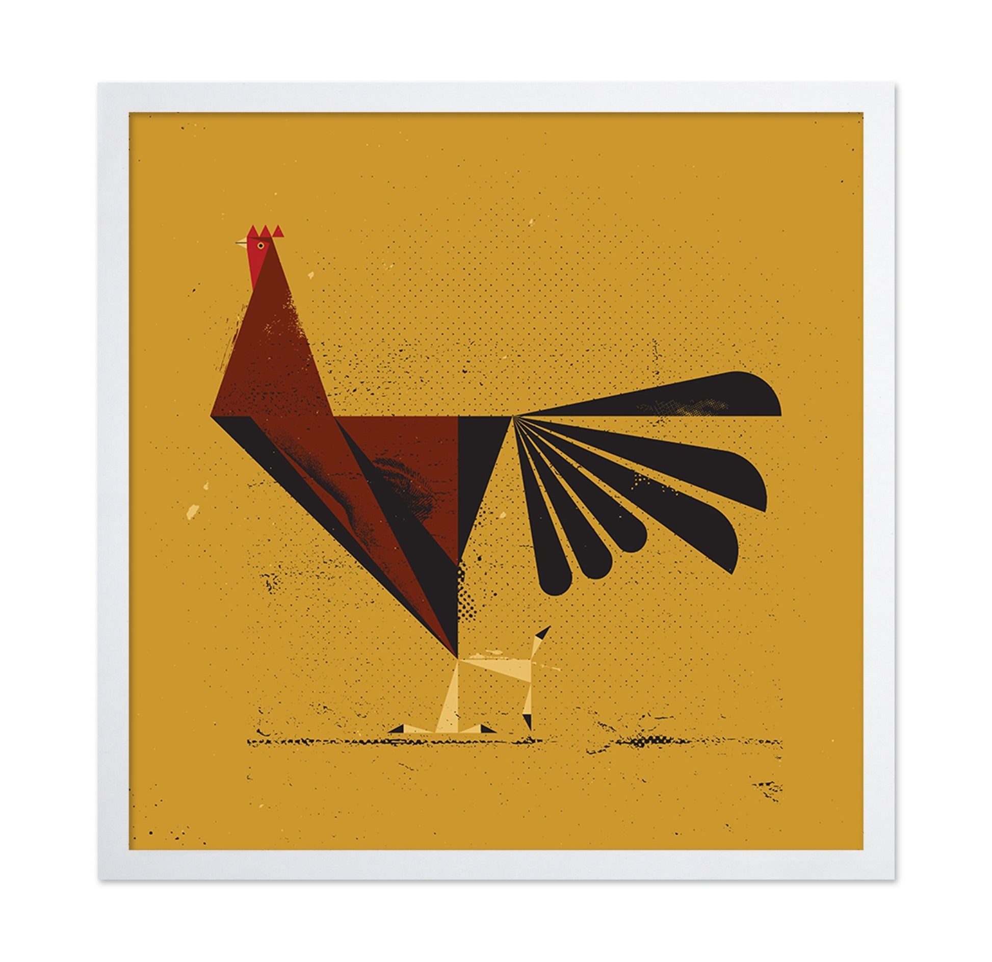 Geometric Red Bird