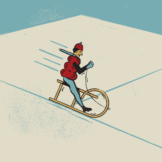 Vintage Snow Cyclist