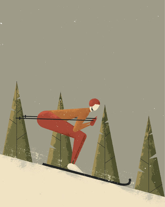 Skier In Forest