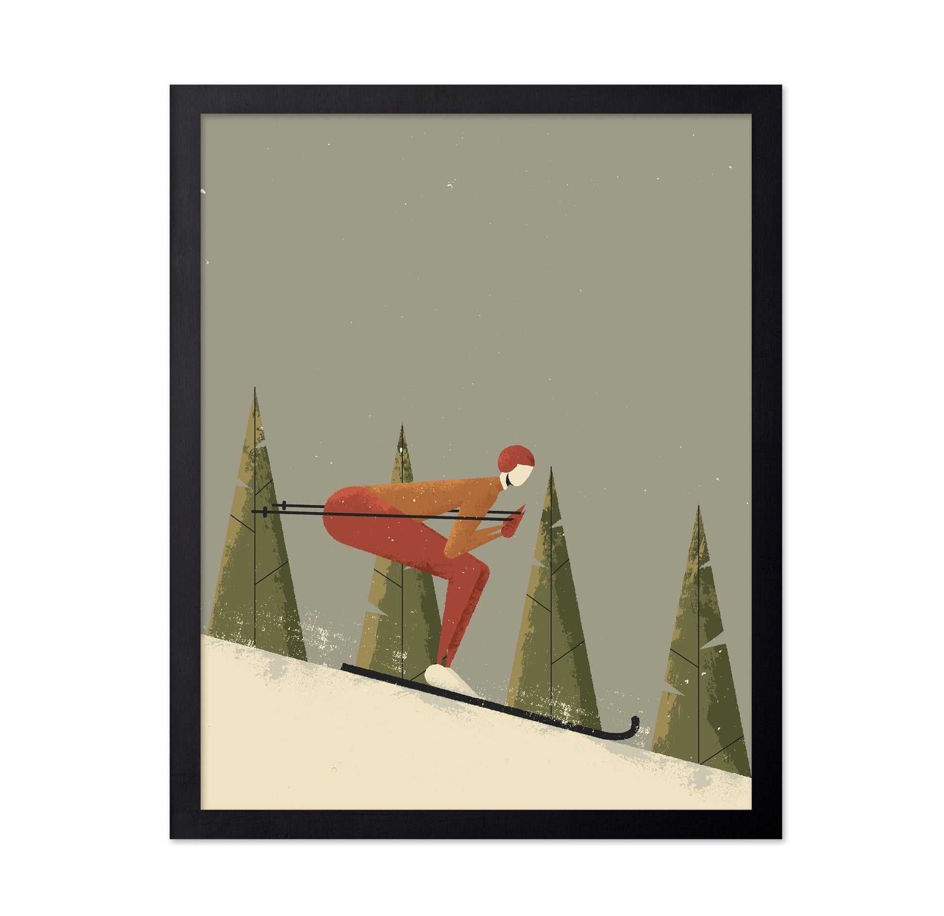 Skier In Forest
