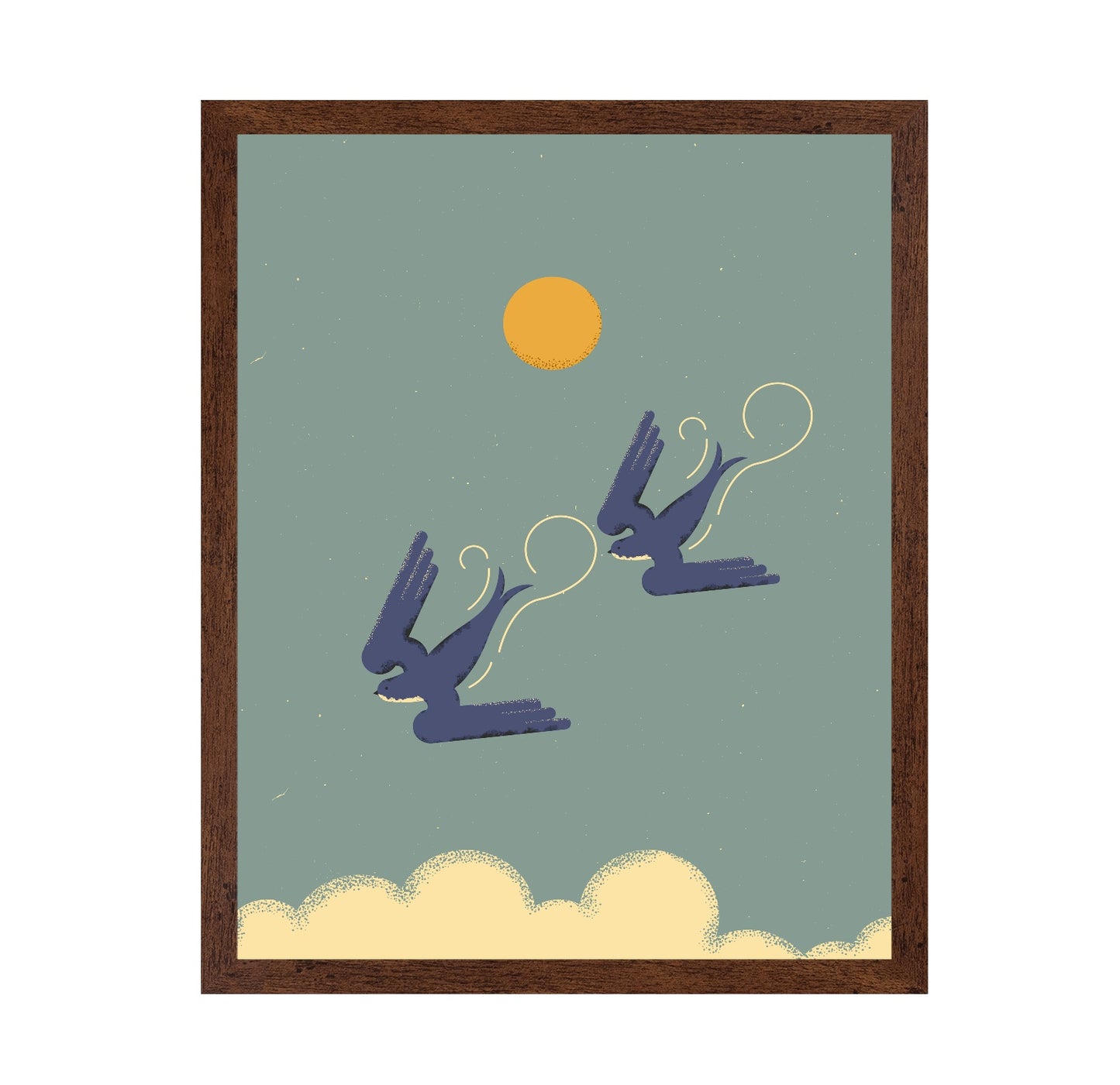 Sunlit Flying Birds