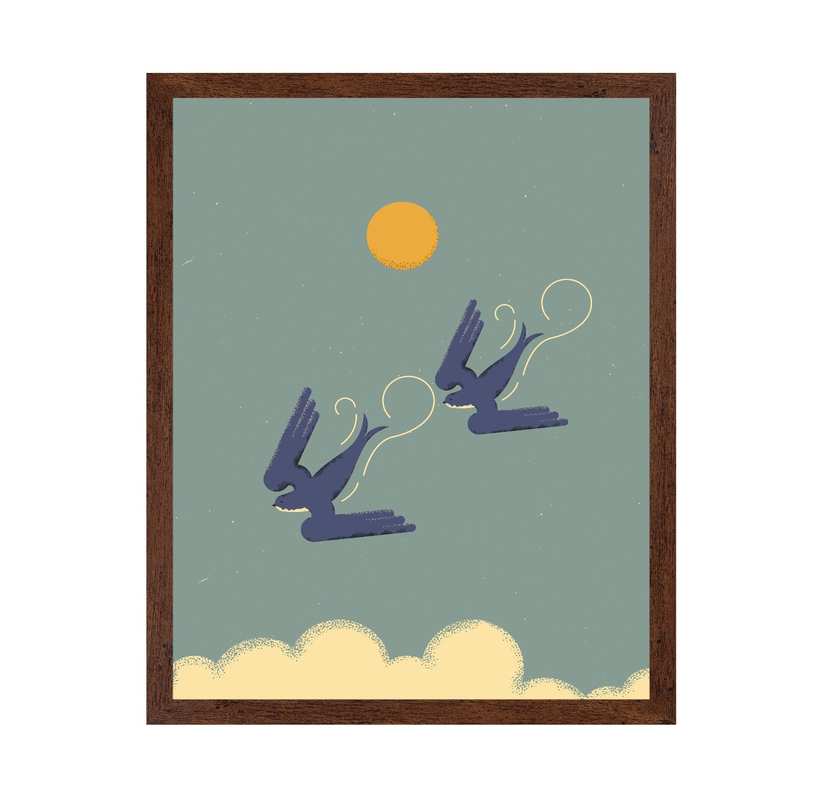Sunlit Flying Birds